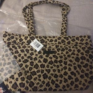 vera bradley leopard tote